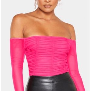 Pretty Little Thing ruched bodysuit